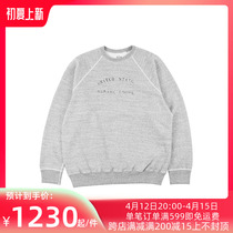 Japan orslow LOOPPWHEEL CREW NECK SWEAT retro printed old loom round neckline