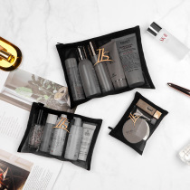  Mesh cosmetic bag womens portable lace hand-held wash bag 2021 new ins wind skin care product storage bag