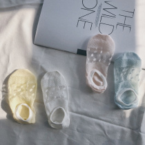 City of beauty girl girl baby hollow jacquard boat Socks Socks ultra-thin with non-slip 2019 summer girls