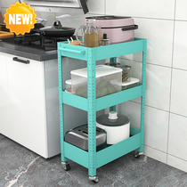 Cart storage rack Kitchen removable seam rack Wheeled floor trolley snacks baby products storage rack