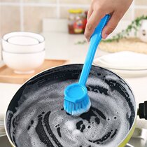 Brush pan artifact household wash brush kitchen decontamination brush soft hair cleaning brush long handle magic brush pool stove brush