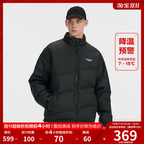 FPA slashed PU leather down jacket mens casual stand-up collar 2022 new winter white duck down thickened jacket