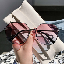 Sunglasses female Korean version of Chao Net red with driving polarized glasses sun glasses female street shooting anti-ultraviolet big face thin