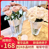 Bakara Crystal Vase Bright Candlestick Home Guest Restaurant Decoration Ornaments Flower Aquatic Flower Sedator Vase