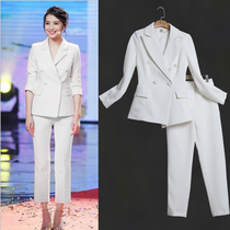 2022 Spring and autumn new sashimi career positive dress Two sets of women Temperament Double-Row Buttoned Suit Sol West Suit Suit