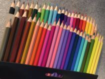 External monochrome ~ 50 color hexagon oil color pencil