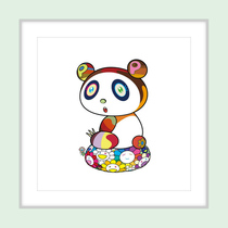 Tide play collection] Murakami Panda Sitting on the Flower Ball Global Limited 100 Edition Fidelity