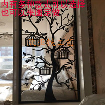 Living room wrought iron partition porch carved painted iron plate screen hollow hotel restaurant can be customized