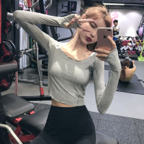 Fitness Girl Sports blouses Tight Sexy-skinny Yoga Speed Dry T-shirt Mesh Red Running Long Sleeve Autumn Winter