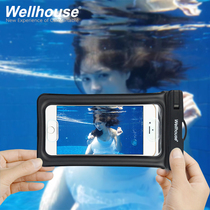 Wellhouse mobile phone waterproof bag touch screen spa waterproof sealing mobile phone cover beach swimming underwater photo