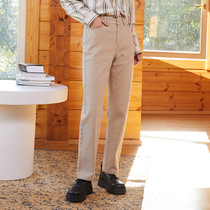 omont egg tart retro high waist straight drum jeans Womens autumn winter loose 100 hitch slim length pants small leggings