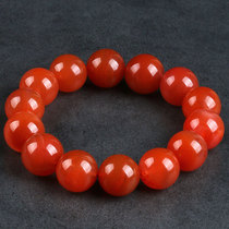 83 08 gr united and expected to be full of color-a grain of oil-moisturizing persimmon red south red agate bracelet