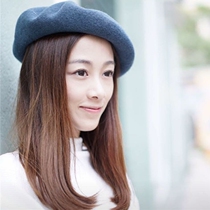 Xi Dian) 42-color beret winter retro wool Bailey Bud hat repair face Joker thin painter hat felt hat