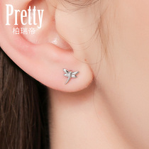 Sterling silver earrings female temperament Korea small mini ear bone nails simple sleep without picking Dragonfly earrings ear jewelry