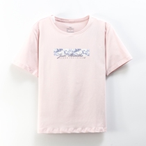 361 round collar short T-shirt woman dress 2021 Fall new 361-degree loose comfortable and breathable cotton blouse short sleeve woman