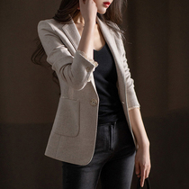 Suit jacket female Korean version of loose English style Spring and Autumn long sleeve cuffs romantic lace stitching small suit top