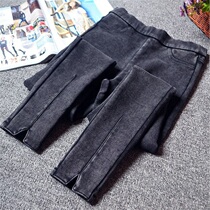 2020 Spring and Autumn New 200 Jin Micro Fat Girl Korean Stretch High Waist Leggings Special Size Loose ankle-length pants