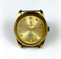 The original inventory Liaoning watch factory Peacock yellow shell huang mian single Calendar automatic mechanical watch 38mm in diameter