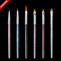 Nail Pen Set Light Therapy Painted Carved Crystal Pen Round Head Flat Head Gottery Painting Nail Shop Special Set