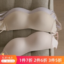 Mid-year discount-style teenage girl large breasted with small summer smear without shoulder strap underwear thin and anti-walking light and small chest