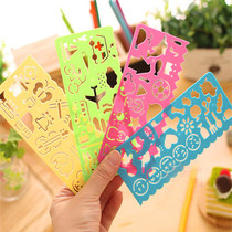 Childrens Painting Templates Creative Stationery Elementary School Students Learn Supplies Small Gifts New Cartoon Flowers Ruler