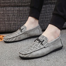 Bean Shoes men 2019 new social young lazy mans footwear men and Korean edition of small leather shoes
