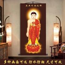 Buddha statue hanging painting Nanwo Amitabha Buddha portrait home dedicated to Sakyamuni painting Buddha Western Three Holy Scrolls Zen
