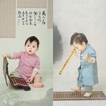 100-day-old baby costume photography Three births three twins Chinese style photo studio childrens photography clothing 2020