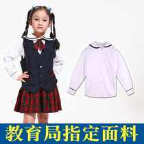 Shenzhen school uniform primary school girls autumn and winter dresses for childrens performance white shirt (single piece)