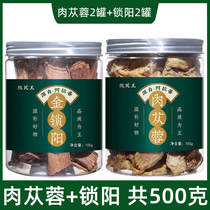 Cistanche tablet Jinsuoyang dry slice combination fresh dry slice 500g Inner Mongolia Alxa non-wild non-special grade