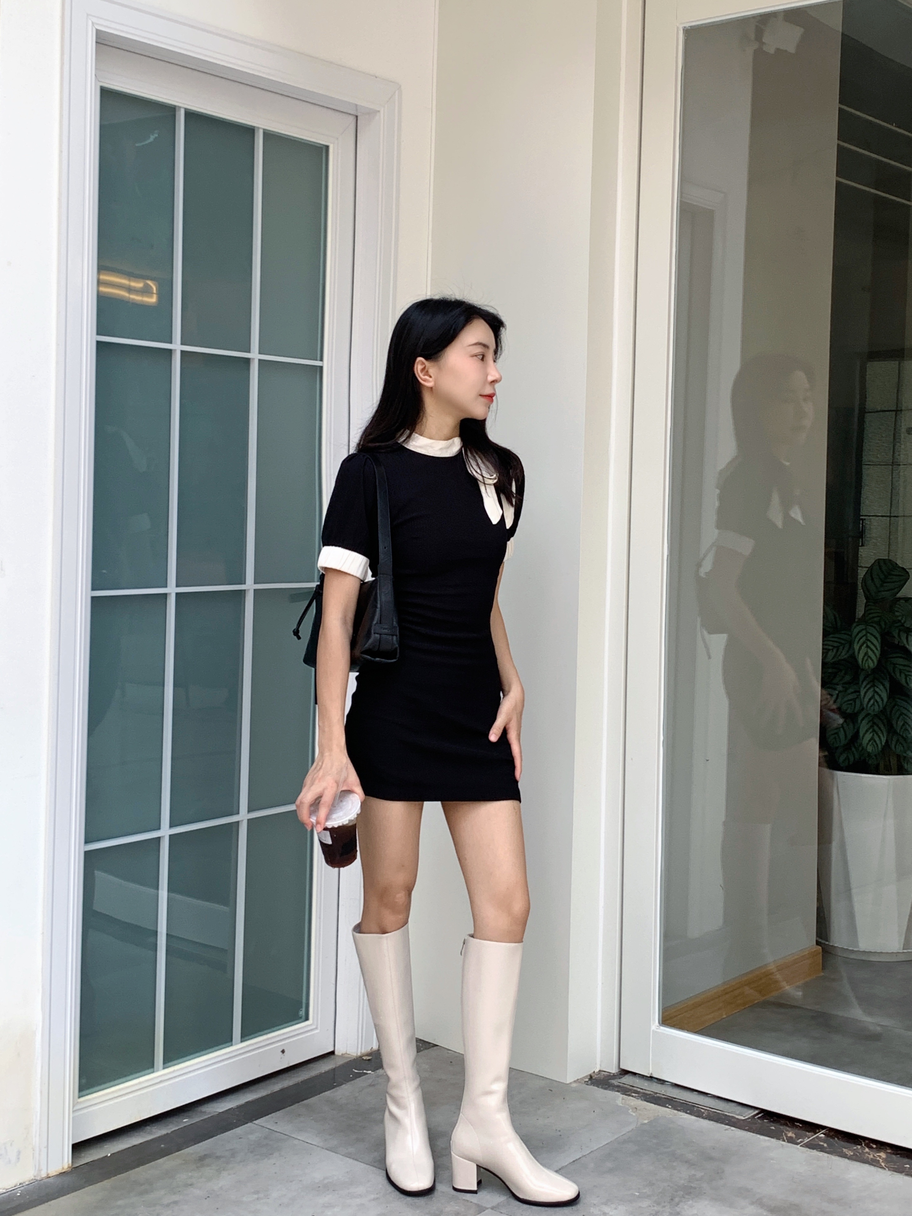 biiya比雅独立工作室 不过膝长筒靴高筒骑士女靴