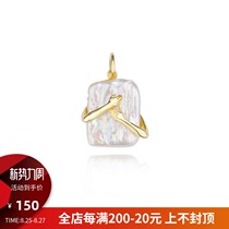  HeyJewel original design encircling baroque pearl pendant 925 silver necklace female niche high-end clavicle chain