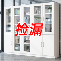 Office file cabinet Wooden data file cabinet Bookcase With lock plate bookshelf with glass door cabinet locker
