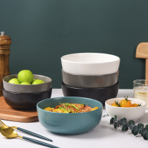 Bowl Single Nordic tableware Net red instant noodle bowl Home ceramic soup bowl Creative large bowl Rice bowl Personality student