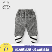 Rabbi tree childrens clothing childrens pants boys autumn and winter New trousers mens baby knitted pants childrens casual pants