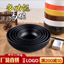 Simple ramen bowl commercial melamine tableware porridge bowl rice bowl rice noodle spicy noodle bowl restaurant big bowl soup bowl plastic
