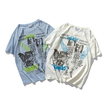 GinGinKing GarudeTee bird King T-shirt broken hole Street wind with sex loose T-shirt Shunfeng