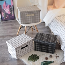 Dormitory thickened fabric wardrobe students extra-large covered folding storage box household finishing box quilt storage box