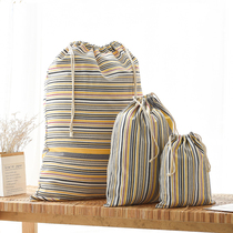 Pure cotton drawstring bag storage bag Travel home storage bag Wardrobe clothing storage hanging bag drawstring underwear bag