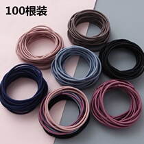(100 pieces)Korean version of the thin head rope high elastic hair circle hair rope adult simple headdress female tie scalp tendons