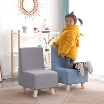 Children Solid Wood Small Stool Backrest Home Short Stool Baby Fashion Creative Chair Brief Living Room Changing Shoes Small Bench