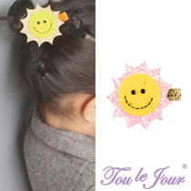 Toulejour children accessories childlike to The Sun and the moon and the Stars series Glitter shiny creative hairclip edge clamp