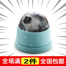 Creative round quick-frozen big ice hockey silicone ice mold whiskey ice hockey mold silicone large ice box mold