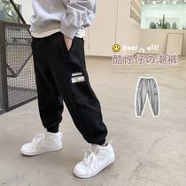 2021 new boy pants spring and autumn loose casual childrens sports pants Korean trend foreign style childrens clothing trousers