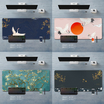 (Personality customization) Mouse pad super large boys cool game special e-sports wrist guard animation computer table pad writing desk office student large creative pad female lock edge cute cartoon