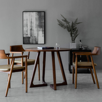  Nordic solid wood conference round table Reception negotiation table Simple living room dining room round dining table dining table Casual coffee table Direct sales