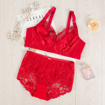 Ben Life Underwear Suit Women Ultra Slim Bra Fat Mm Big Chest Display Small Full Cups Glossy Bra Closeted Breast size