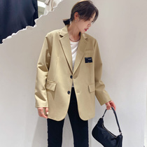 Design Sensation Small Suit Jacket Woman Spring Fall New Korean Version Loose Yingren Wind Chic Casual West Suit Womens Blouse
