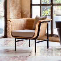 Rattan Furniture Outdoor Patio Terrace Terrace Casual Waterproof Sunscreen Chair Folk and Guest House Outdoor Single Double Trio Sofa