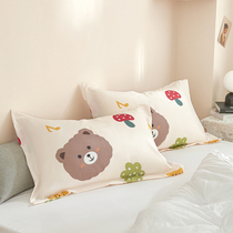 Middle School students cotton pillowcase with pillow core dormitory single one loaded removable zipper cartoon spring and autumn home